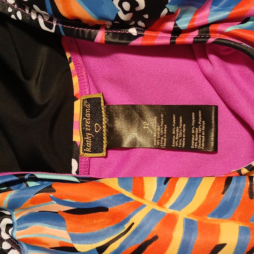 Kathy Ireland Multicolor Tropical Swim Set - Picture 2 of 6